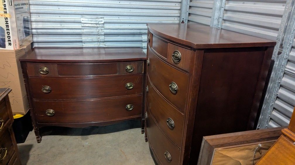 Vintage National Furniture Co- Mt Airy Dresser And Lowboy