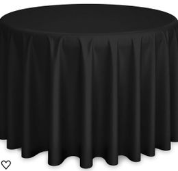25 (120” Round) Black Premium Tablecloth