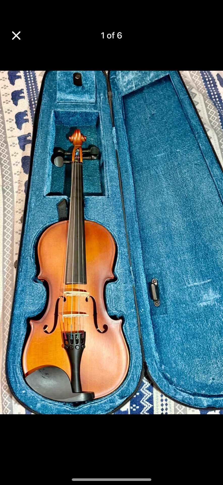 1/2 size violin and case 