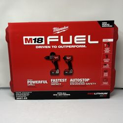 Milwaukee M18 FUEL 18V Brushless Cordless Hammer Drill and Impact Driver Combo Kit