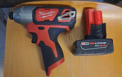 * Milwaukee 12v Impact/4.0 AH Batt.*