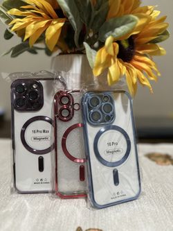 ❗️❗️New 📱Iphone 16 Clear Electroplated Cases With Camera Lens protection❗️❗️