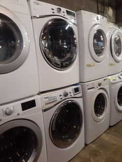 Whirlpool front load washer and electric dryer set working perfectly with 4 months warranty