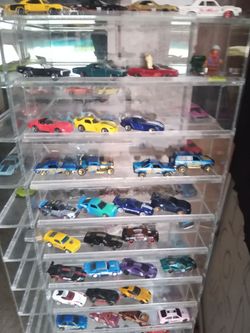 Hot wheels collection and revolving display all treasure hunts and rare cars