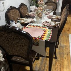 6 Chair Dining Table (Real Wood)