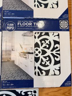 Peel and stick floor tile