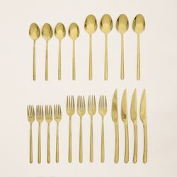 Italic Emilia Mirror 20-Piece Flatware Set - Gold