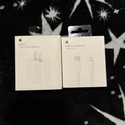 Apple 20watts Fast Charger USB-C Adapter and Charging Cable