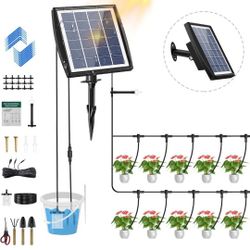 Drip Irrigation Kit System - Skycow Solar Automatic Drip Irrigation System 15 Potted Indoor Outdoor Garden Balcony Anti-Siphoning Plant Watering Syste