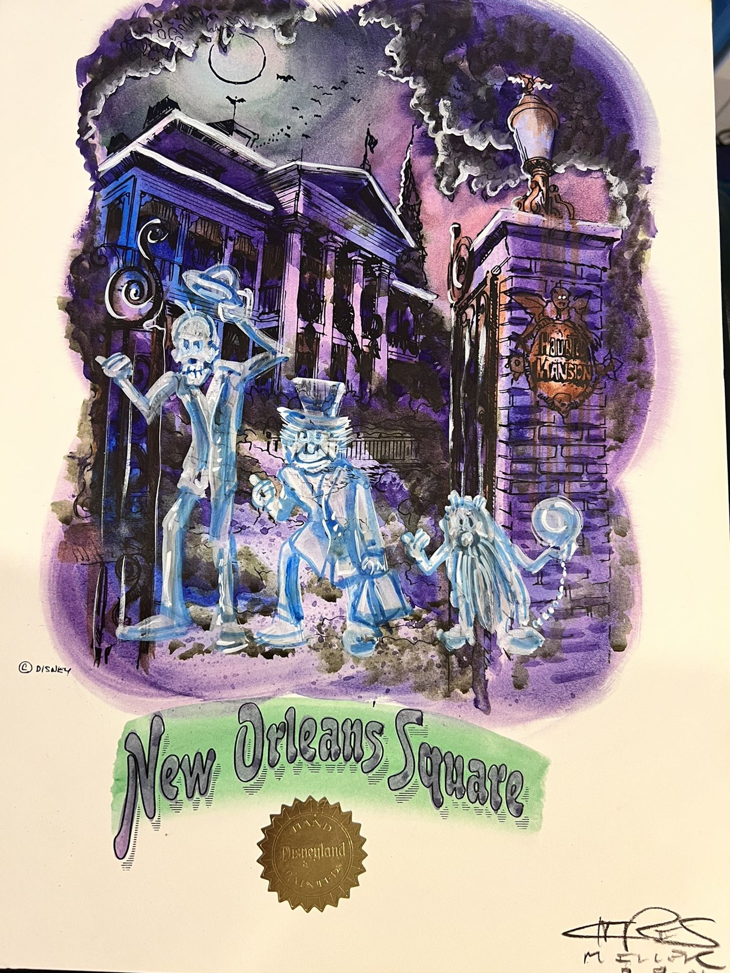 “Haunted Mansion” Hand Painted Original Artwork