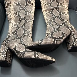 Snake Print Boots