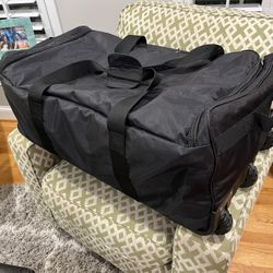 Large Check Bag, Soft Duffel Three Wheel Suitcase, Perfect Condition