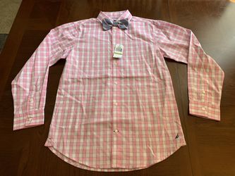 Nautica Boys Long sleeve Button Up Shirt Size 14