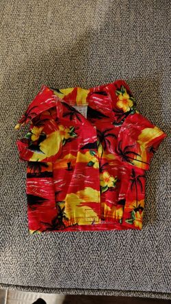 Hawaiian shirt for a dog
