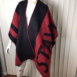 Steve Madden Poncho/shawl/ Red/black 