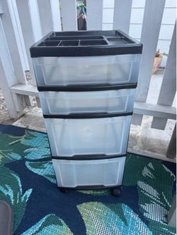 Plastic 4 Drawer Storage