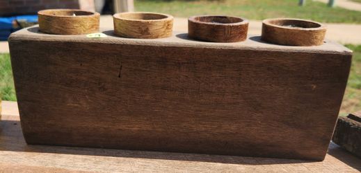 Wooden plant holder