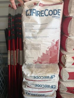 Fire Rated Drywall Mud Compound - USG Sheetrock FIRECODE Compound Drywall Mud FIRE RATED – 15 LB Bags – 20 Availableo