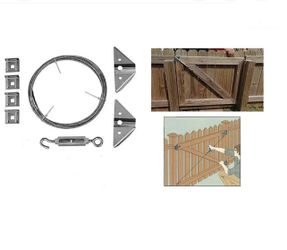 Everbilt Anti-Sag Door Gate Kit Zinc-Plated Steel 6ft x 4ft Hardware Kit