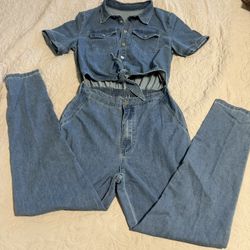 New Sexy Jean Romper 