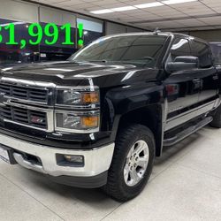 2015 Chevy Silverado 4X4  Z71.      $31,991!