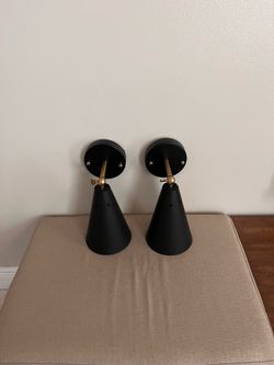 New Black Metal Wall Lamps whit 💡 ( Hardwired)