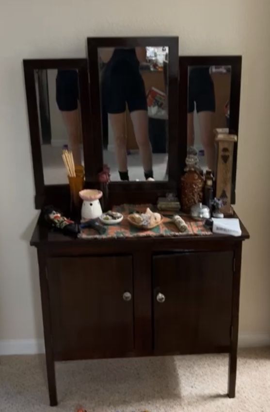 Wooden Vanity/ Desk