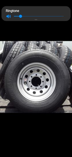 New st235/80r16 trailer tires or wheels