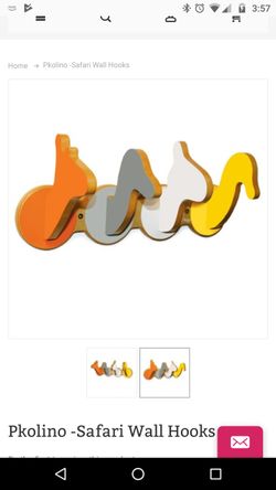 Pkolino Safari kids wall hooks