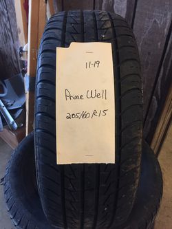 Set of Prime Well 205/60R15 Tires for sale