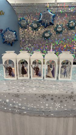 Frozen-Themed White Decorative Lanterns Set of 5