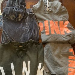 PINK Brand / Hoodie, Hoodie Short Set & Long Sleeve – Gently Used ( M - S )