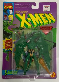 X-MEN Sauron Gold Shorts Variant MOC Toybiz 1993 The Evil Mutants New On Car