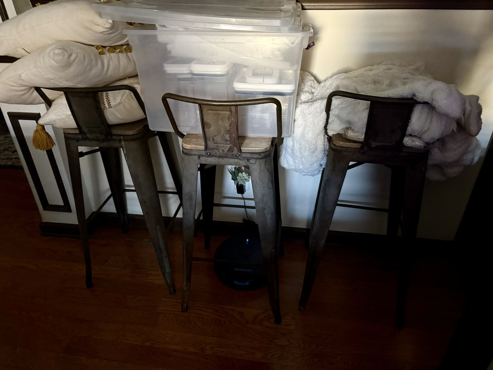 Set of 3 - Industrial farmhouse Bar Stools