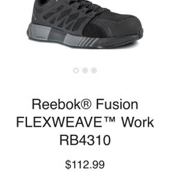 Reebok steel toed tennis shoes