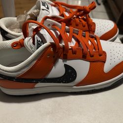 Nike Dunk Low Starry Swoosh 2023 Orange Mens 11