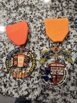 2 Bill Miller Fiesta Medals 