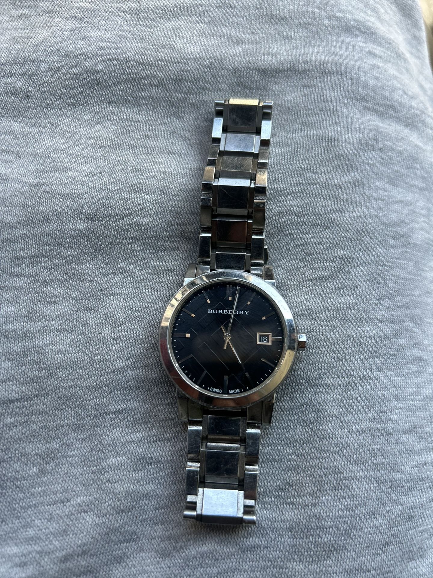 Burberry Swiss Made Watch Silver