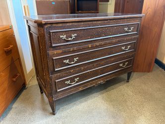 French Neoclassical Oil Drip Lacquer 3-Drawer Dresser