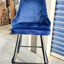 Velvet Counter/Barstool, Blue, 1 Count