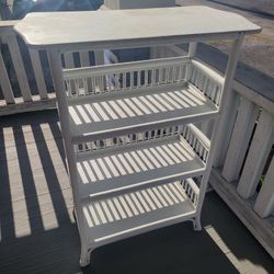 Wicker shelves