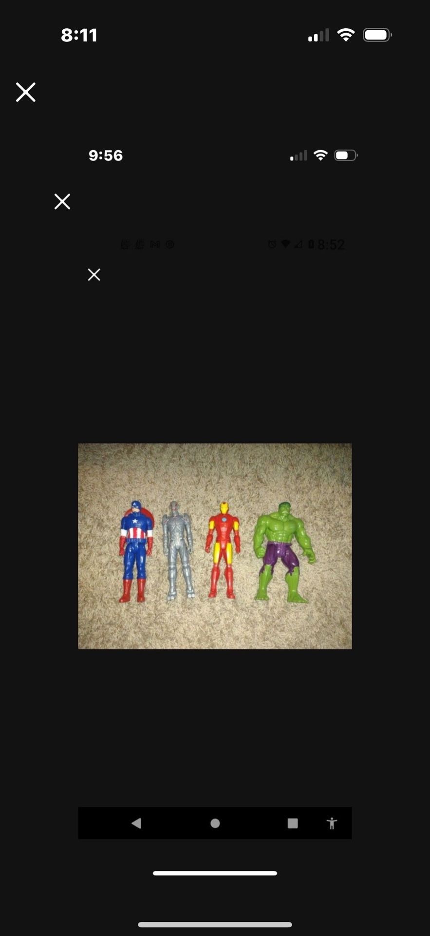 Avengers Action Figures, 12 Inch, four figures
