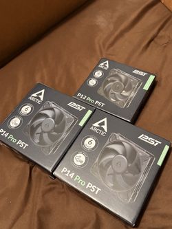 ARCTIC P14 Pro PST 140mm x2 + P12 Pro PST 120mm Fan Bundle NEW SEALED