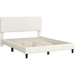 Queen Bed Frame Beige 