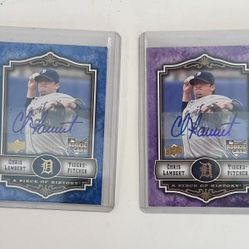 Upper Deck Autographed Chris Lambert Rookie Cards 2009 Blue & Violet 