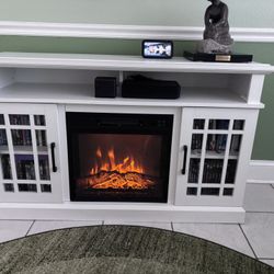 tv stand with electric fireplace 