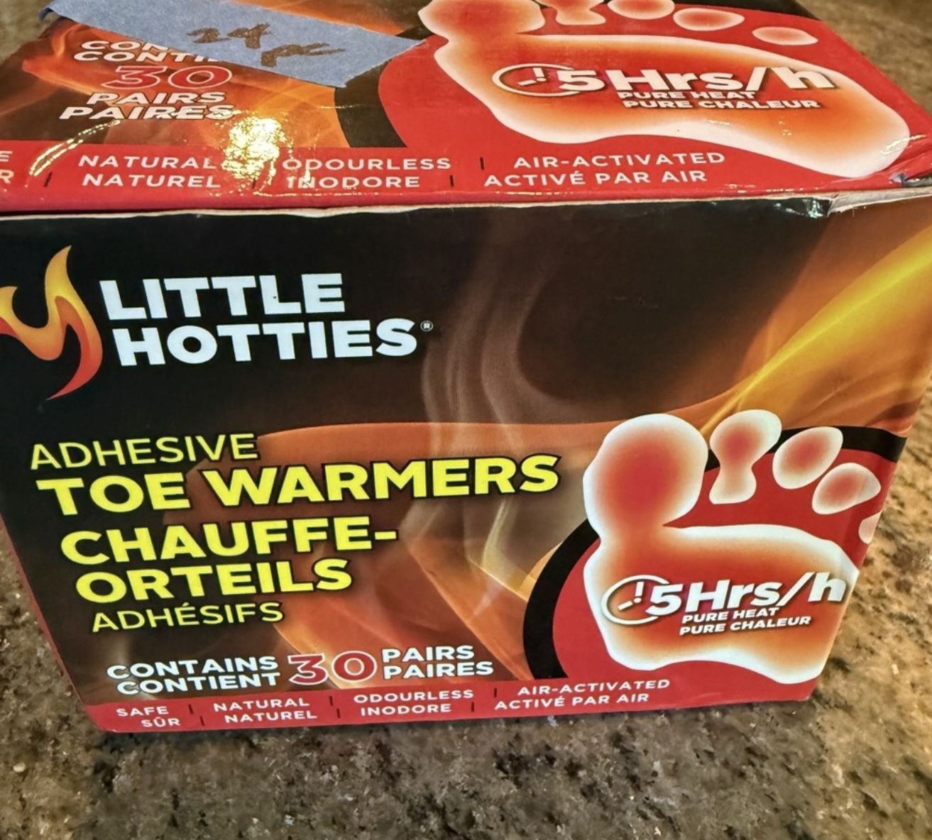 Box Of 24 Little Hotties Adhesive Toe Boot Warmers