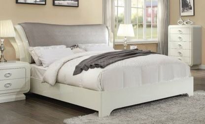 Brand New Ivory High Gloss Bed