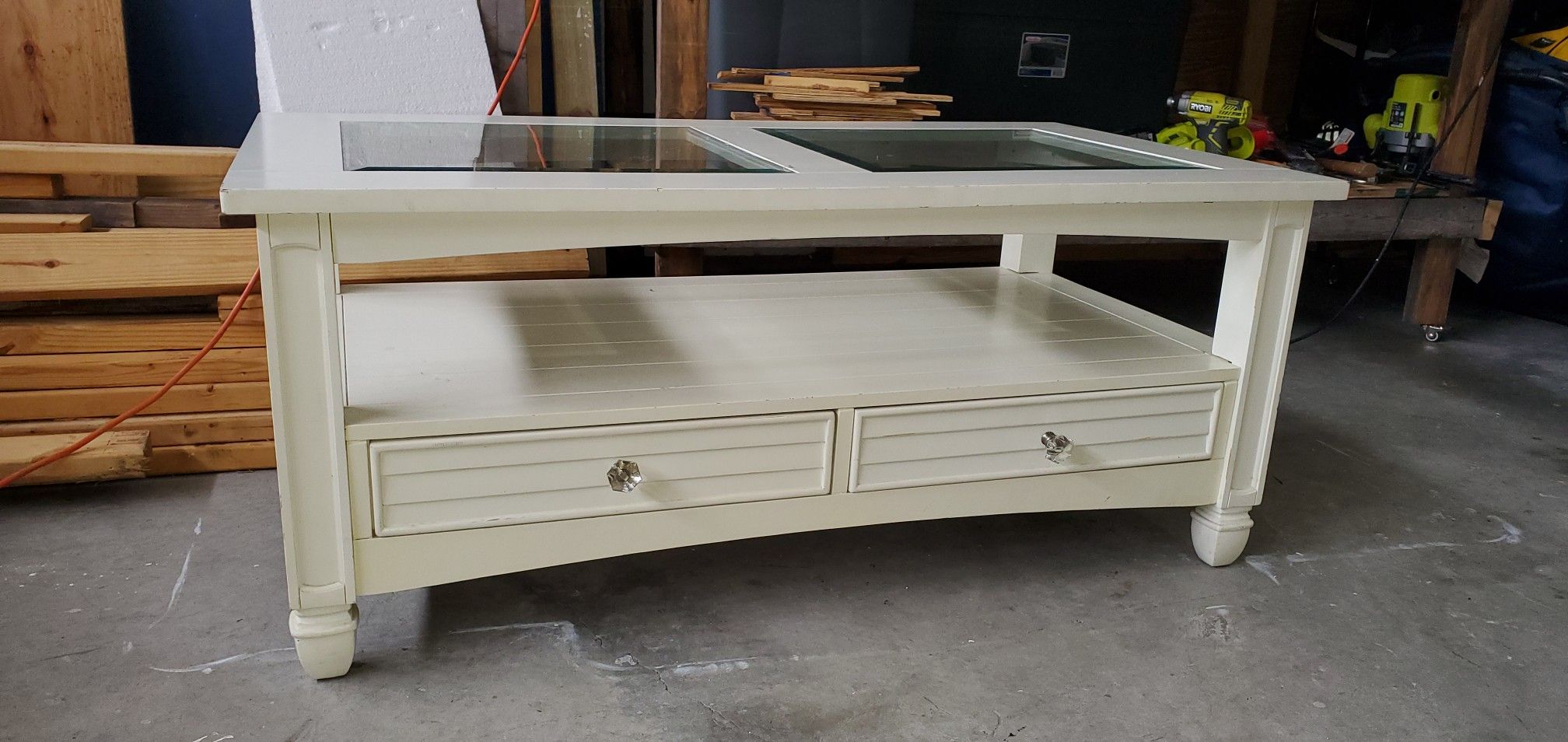 White coffee table