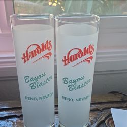Harold Club Reno 2 tall drinking  glass. Bayou  Blaster